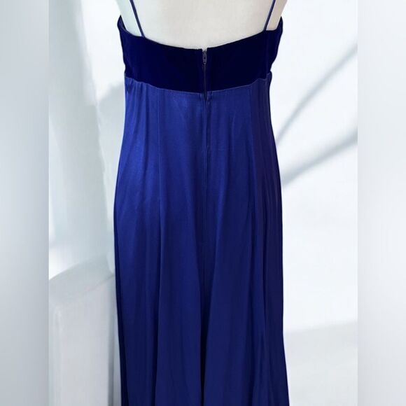 Morgan & Co by Linda Bernell Velvet and Satin Gown Crystal Details SZ 11/12 VTG - Picture 9 of 12